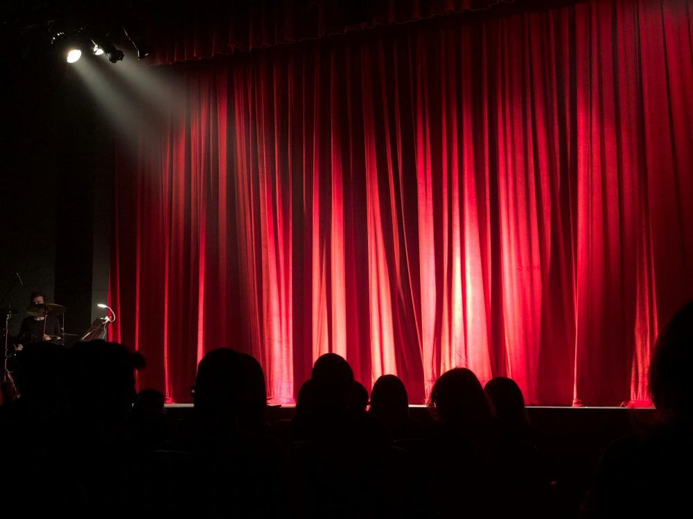Curtains with people